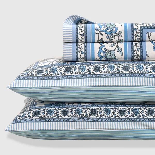 Percale_Cotton_200Tc_Multicolor_King_Size_Bedsheet