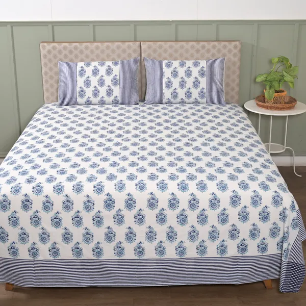 Block_Print_Percale_Cotton_King_Size_Bedsheet