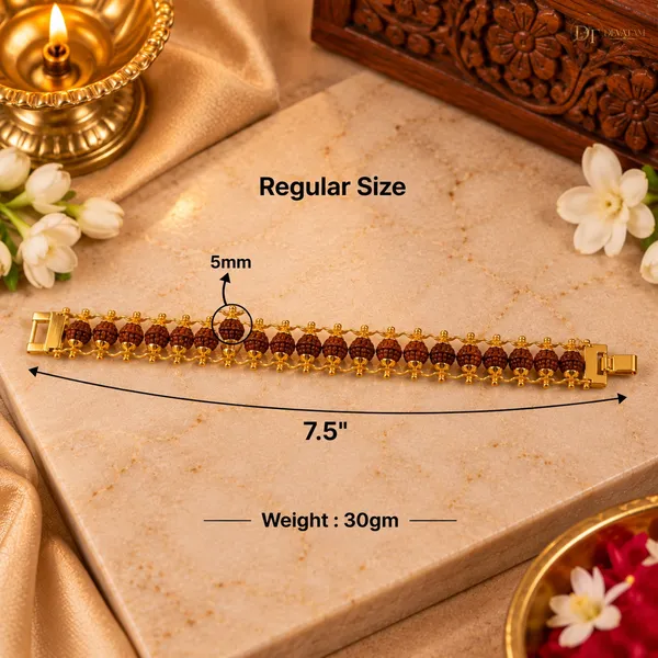 Gold_Plated_Rudraksha_Bracelet_For_Men