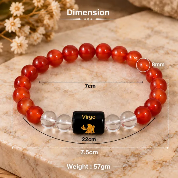 Red_Beaded_Virgo_Crystal_Bracelet_For_Unisex