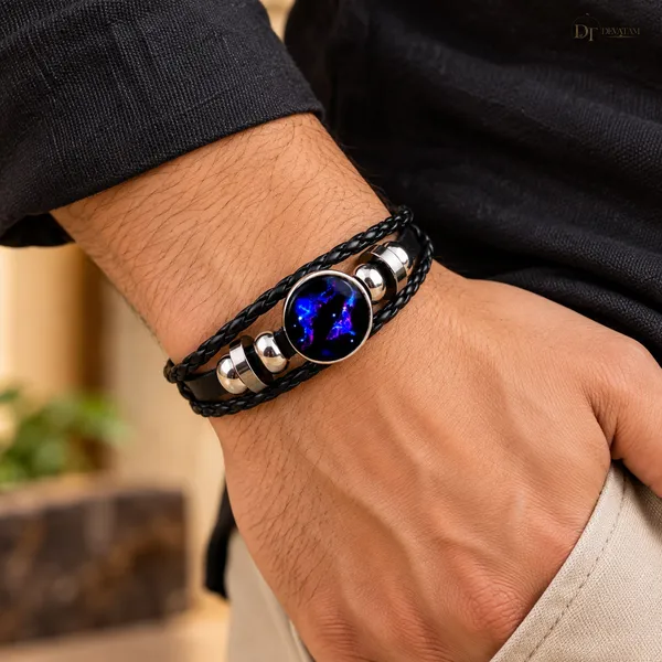 Black_Braided_Statement_Bracelet_For_Men