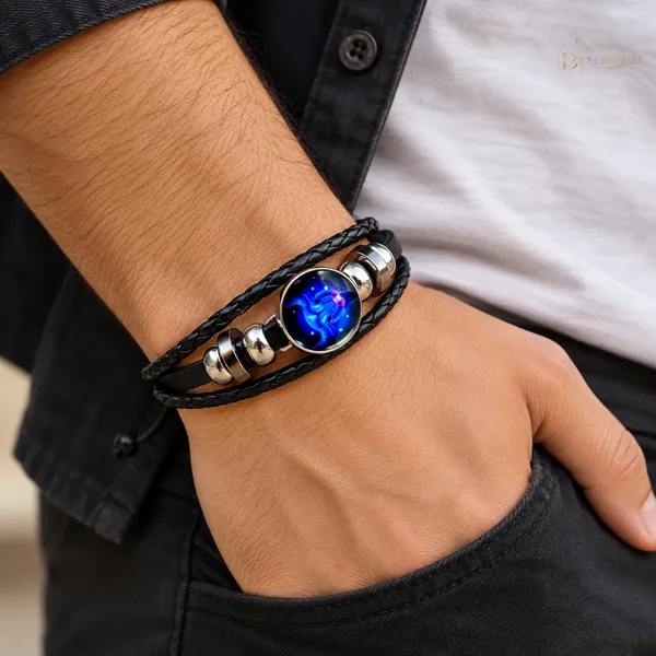 Black_Braided_Zodiac_Bracelet_For_Men