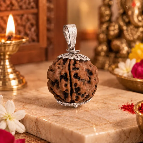 7_Mukhi_Nepali_Silver_Tone_Rudraksha_Pendant_