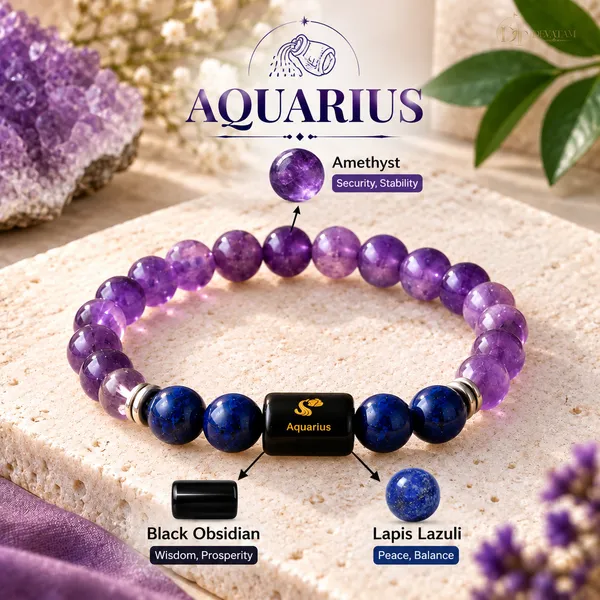 Purple_Gemstone_Beaded_Aquarius_Bracelet_For_Unisex