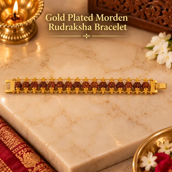 Gold_Plated_Rudraksha_Bracelet_For_Men