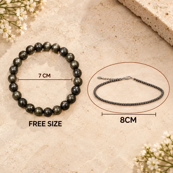 Pyrite_Bracelet_Set_Of_2_Unisex