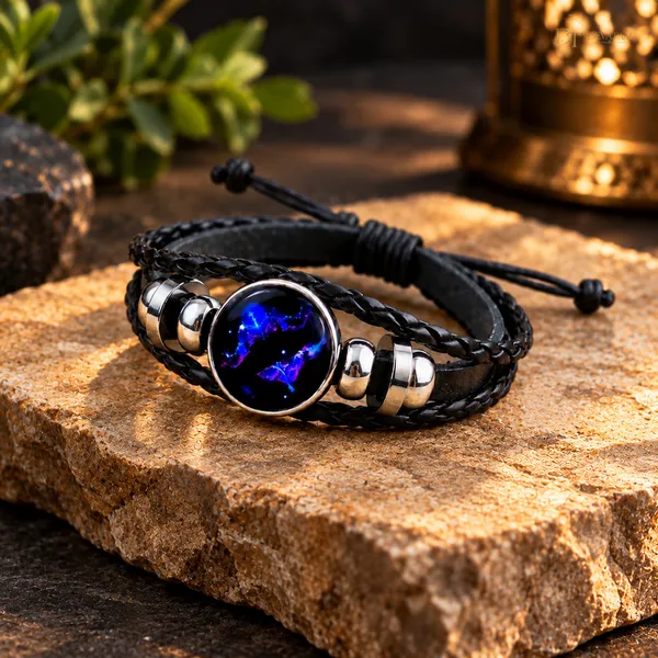 Black_Braided_Statement_Bracelet_For_Men