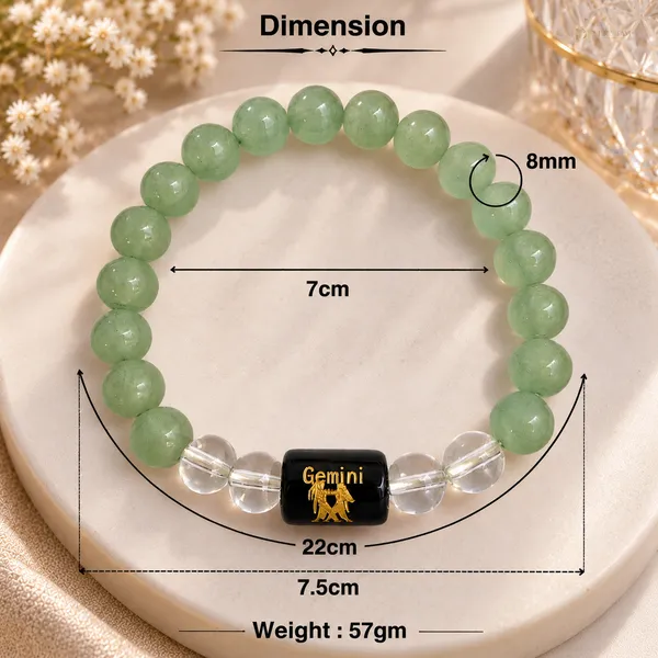 Green_Beaded_Gemini_Stretch_Bracelet_For_Women