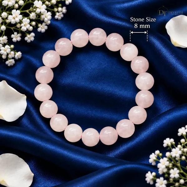 Pink_Rose_Quartz_Beaded_Bracelet_Unisex