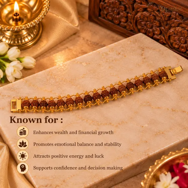 Gold_Plated_Rudraksha_Bracelet_For_Men