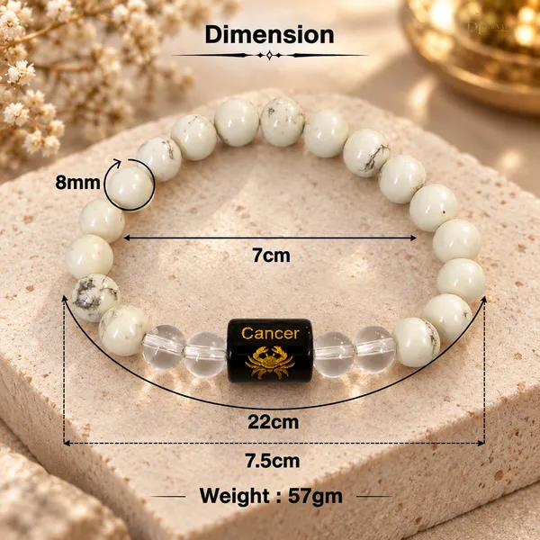 White_Beaded_Cancer_Zodiac_Bracelet
