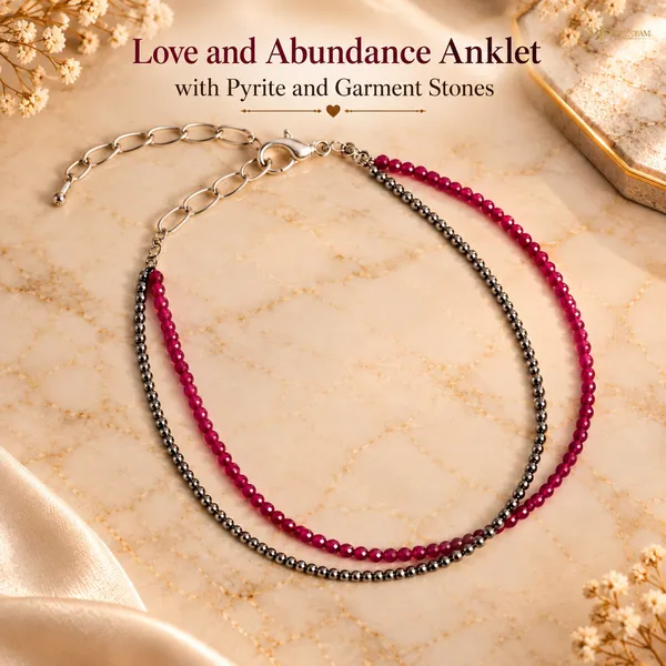 Red_Pyrite_Beaded_Anklet_For_Women