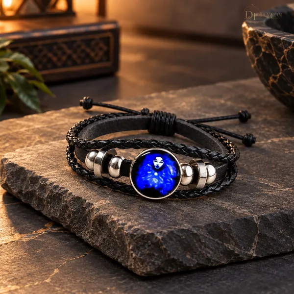 Black_Leather_Zodiac_Bracelet_For_Unisex
