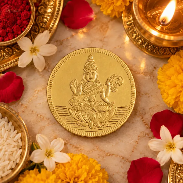 Brass_Saraswati_Lakshmi_Ganesha_Pooja_Coin