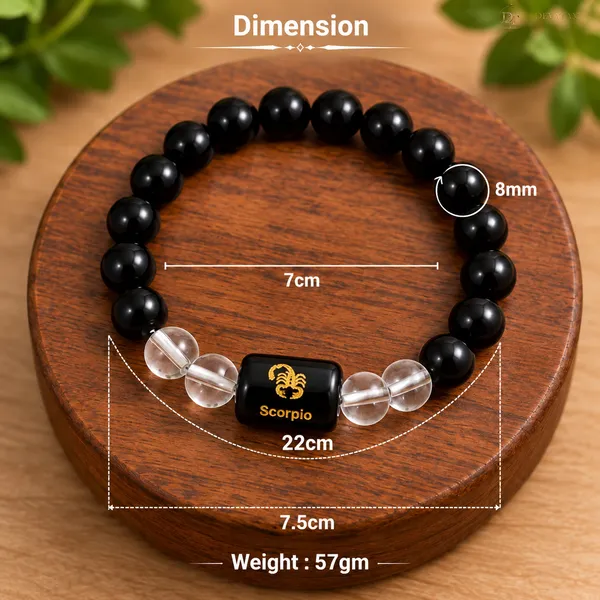 Black_Obsidian_Beaded_Bracelet_For_Unisex