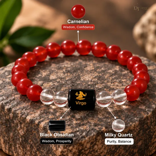 Red_Beaded_Virgo_Crystal_Bracelet_For_Unisex