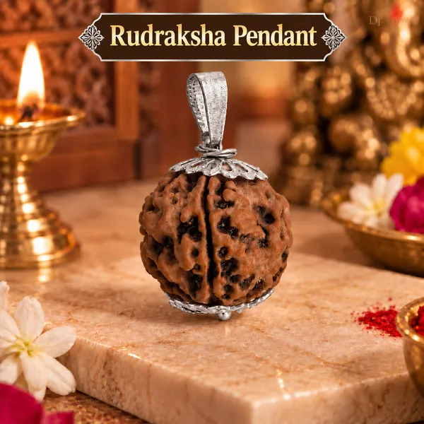 7_Mukhi_Nepali_Silver_Tone_Rudraksha_Pendant_