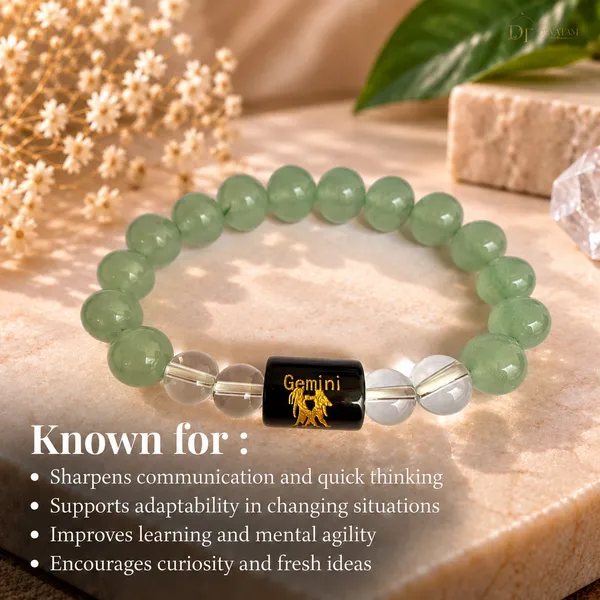 Green_Beaded_Gemini_Stretch_Bracelet_For_Women