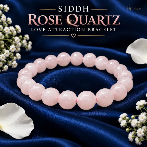 Pink_Rose_Quartz_Beaded_Bracelet_Unisex