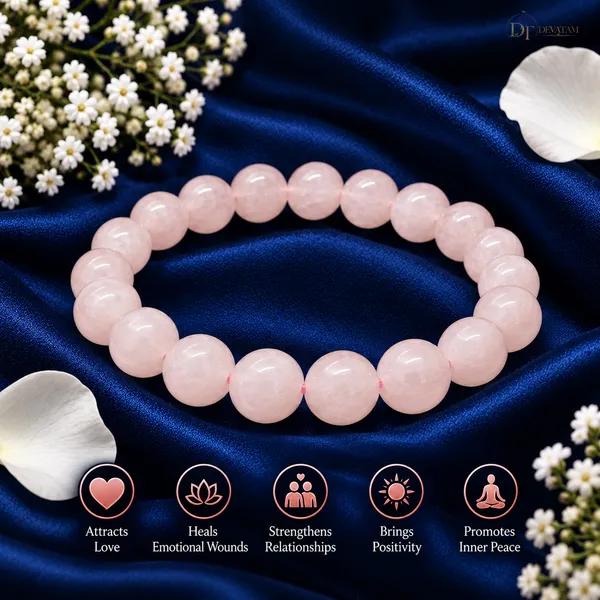 Pink_Rose_Quartz_Beaded_Bracelet_Unisex