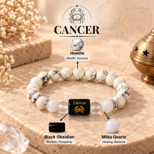 White_Beaded_Cancer_Zodiac_Bracelet
