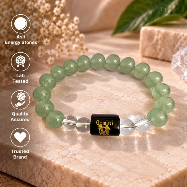 Green_Beaded_Gemini_Stretch_Bracelet_For_Women