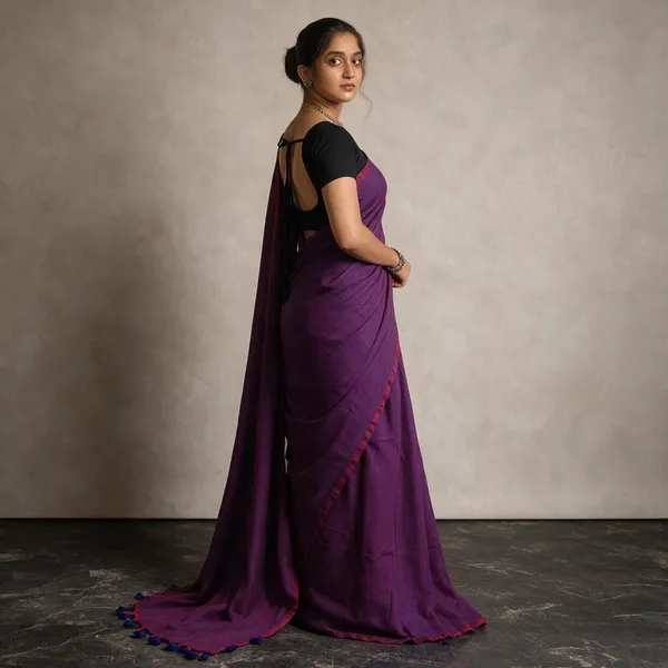 Purple_Masrise_Cotton_Woven_Tassel_Border_Saree_For_Women