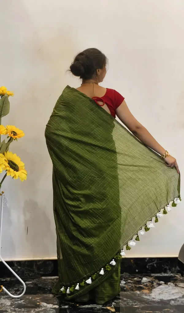 Green_Masrise_Cotton_Woven_Checked_Saree_For_Women
