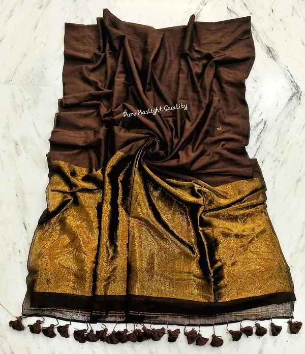 Brown_Masrise_Cotton_Shimmer_Saree_For_Women