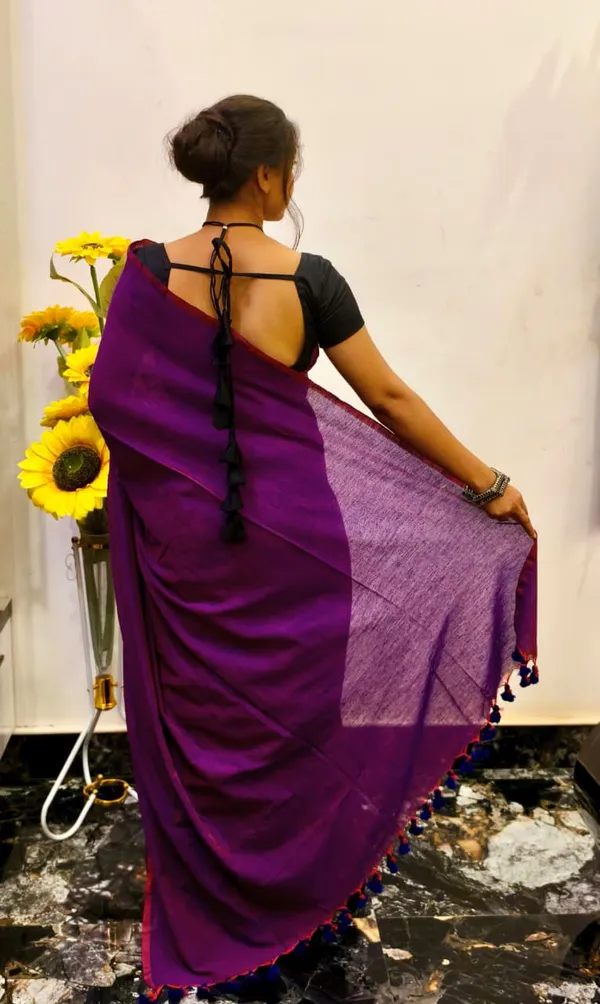 Purple_Masrise_Cotton_Woven_Tassel_Border_Saree_For_Women
