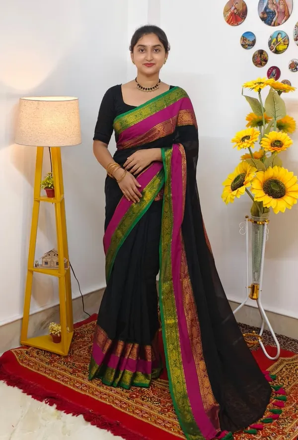 Black_Mul_cotton_saree_
