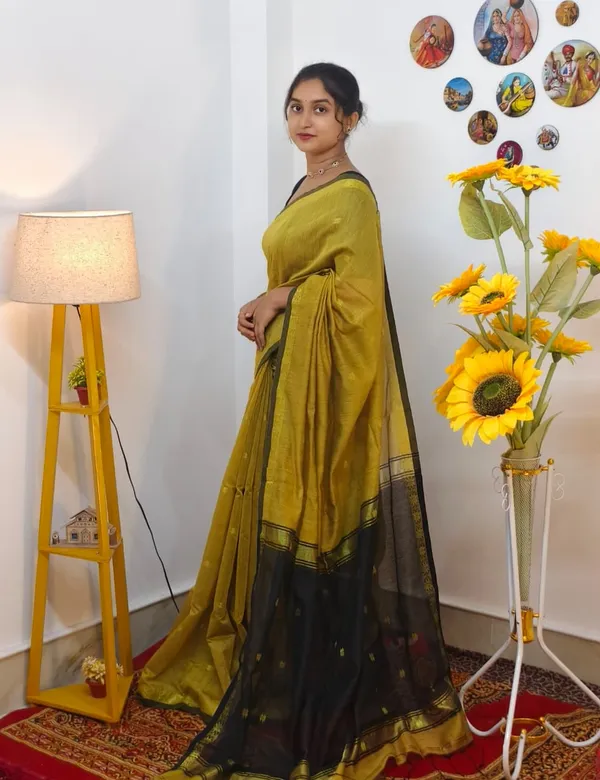 Olive_Mustard_and_black_semi_maheshwari_saree_