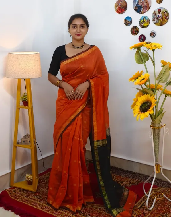 Orenge_semi_maheshwari_saree_