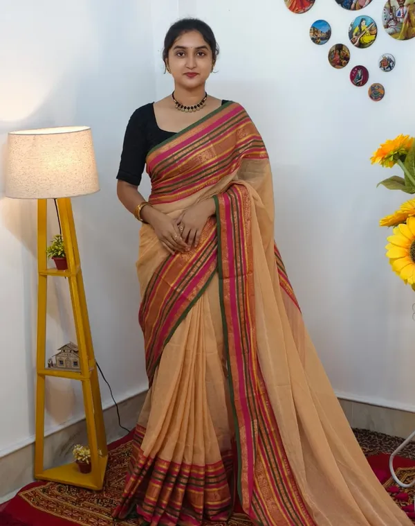 Light_Peach_mul_cotton_saree