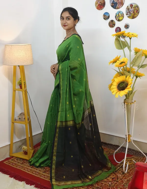 Parrot_green_semi_maheshwari_saree_