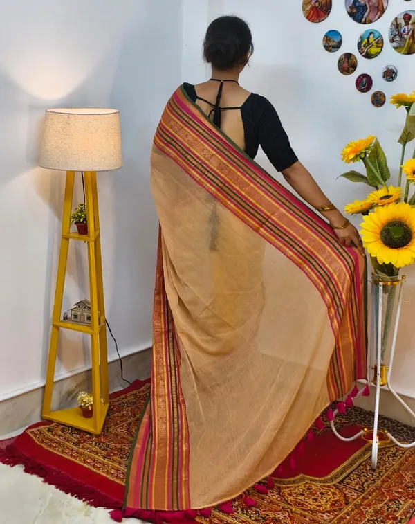 Light_Peach_mul_cotton_saree