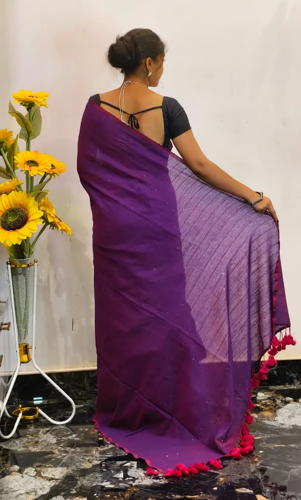 Purple_Masrise_Cotton_Embellished_Saree_For_Women