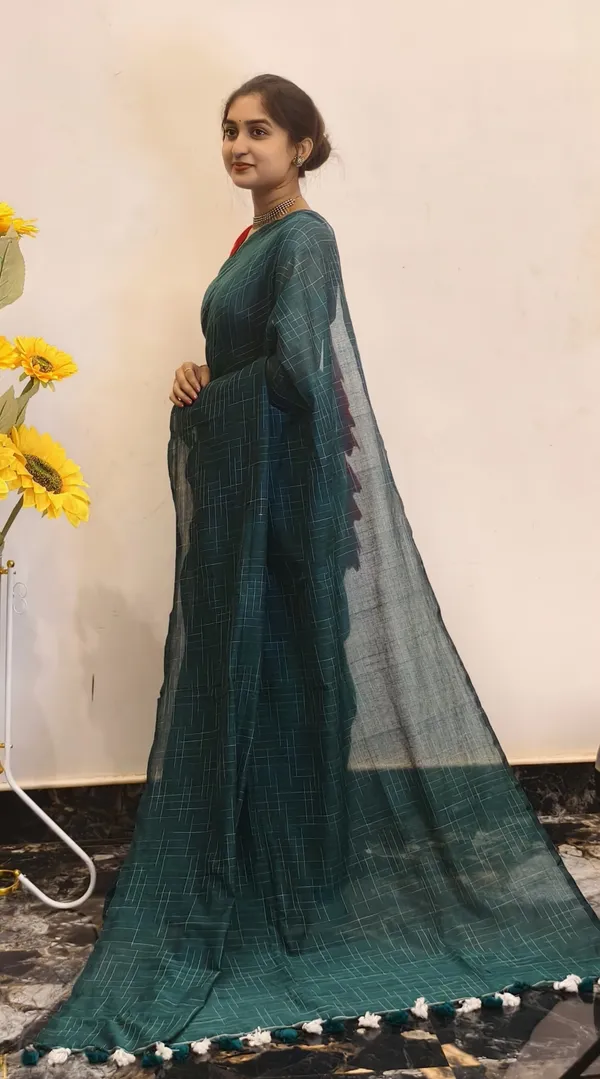 Green_Masrise_Cotton_Geometric_Print_Saree_For_Women