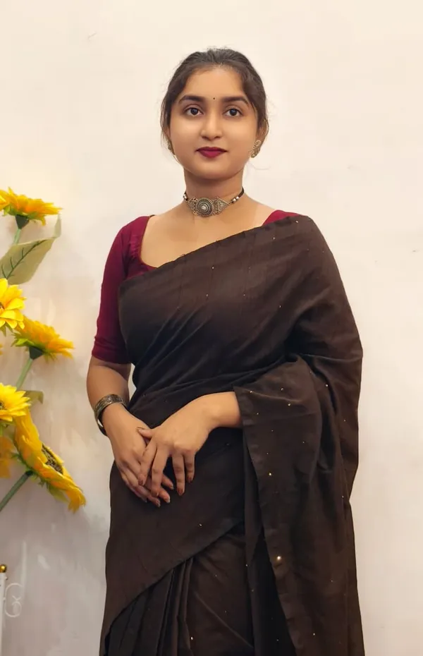 Brown_Masrise_Cotton_Embellished_Saree_For_Women