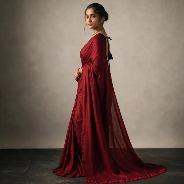 Maroon_Masrise_Cotton_Textured_Saree_For_Women