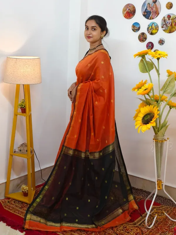 Orenge_semi_maheshwari_saree_