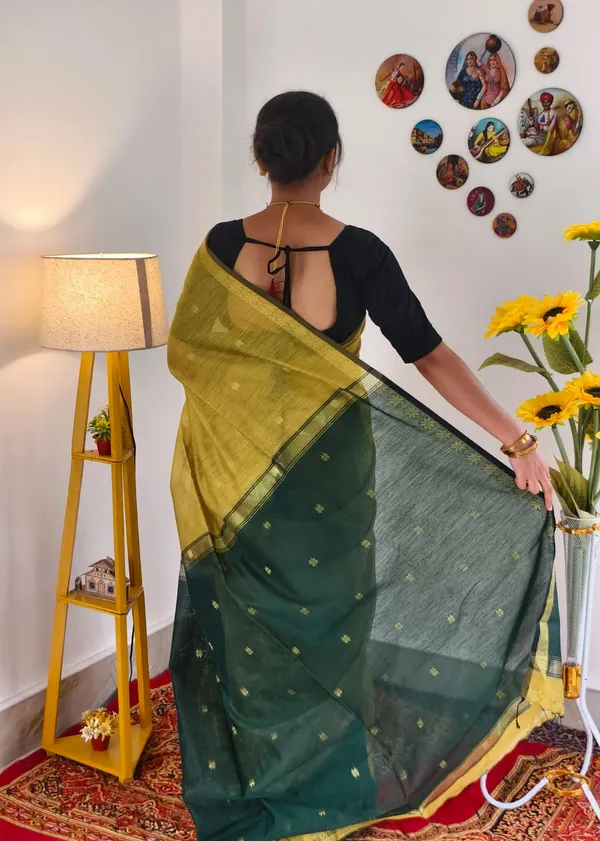 Olive_Mustard_semi_maheshwari_saree_