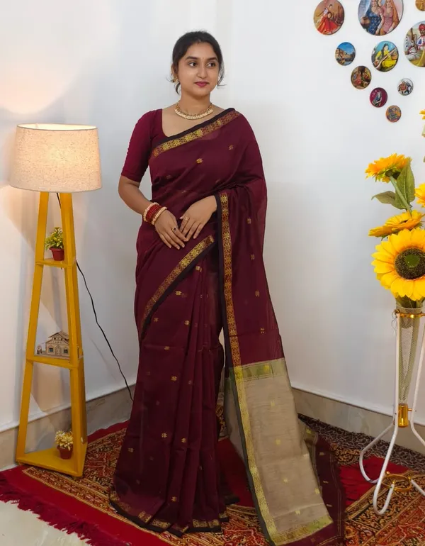 maroon_maheshwari_saree