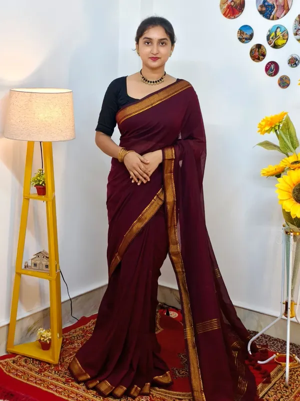 Maroon_Mangalgiri_cotton_saree_