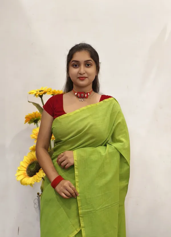 Lime_Green_Masrise_Cotton_Traditional_Saree_For_Women