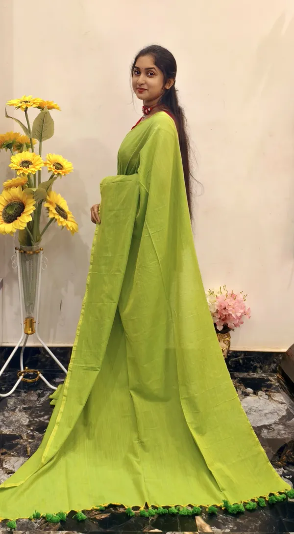 Lime_Green_Masrise_Cotton_Traditional_Saree_For_Women