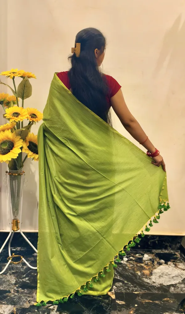Lime_Green_Masrise_Cotton_Traditional_Saree_For_Women