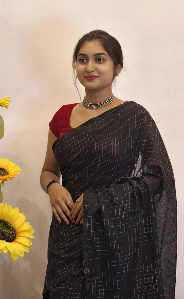 Black_Masrise_Cotton_Geometric_Print_Saree_For_Women
