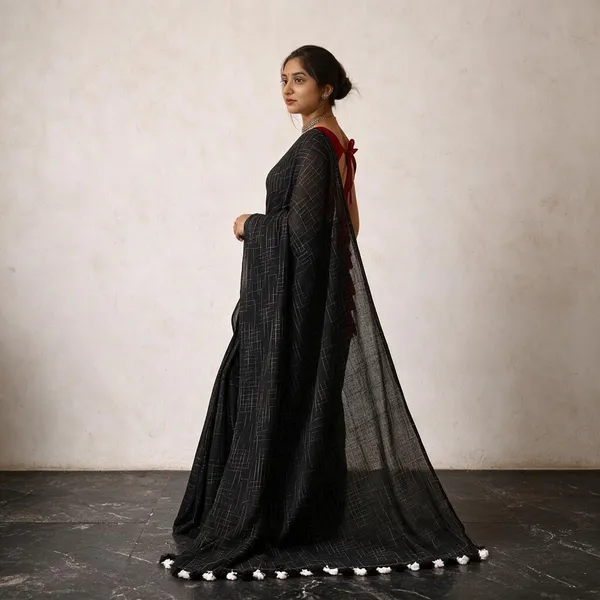Black_Masrise_Cotton_Geometric_Print_Saree_For_Women