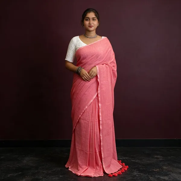 Pink_Masrise_Cotton_Sequin_Saree_For_Women